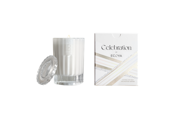 Ecoya Mini Celebration Candle 80g  (white musk & warm vanilla)